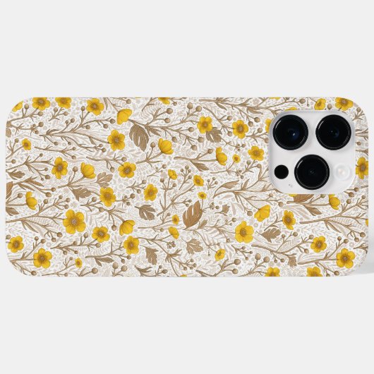 Buttercups, geel en bruin Case-Mate iPhone case (Achterkant (horizontaal))