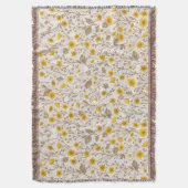 Buttercups, geel en bruin deken (Voorkant Verticaal)