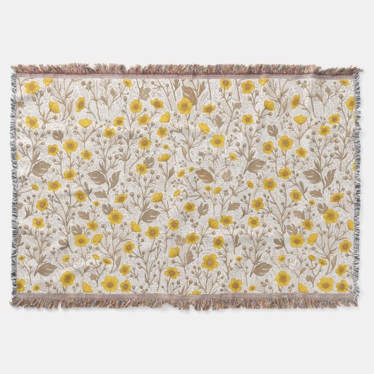 Buttercups, geel en bruin deken (Voorkant)