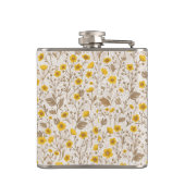 Buttercups, geel en bruin heupfles (Achterkant)