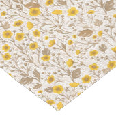 Buttercups, geel en bruin korte tafelloper (Hoek)