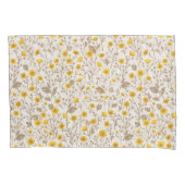 Buttercups, geel en bruin kussensloop (Voorkant-Links)