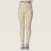 Buttercups, geel en bruin leggings (Voorkant)
