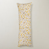 Buttercups, geel en bruin lichaamskussen (Achterkant (Verticaal))