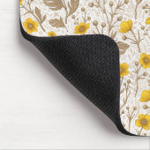 Buttercups, geel en bruin muismat (Hoek)