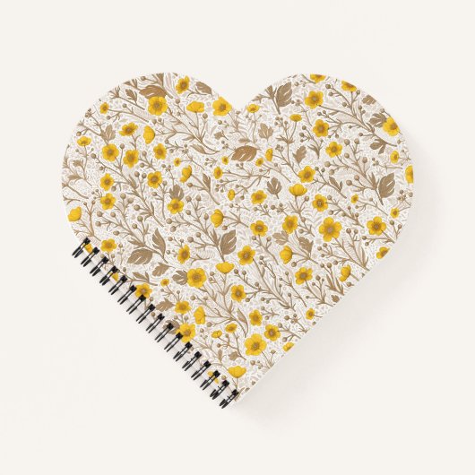 Buttercups, geel en bruin notitieboek (Voorkant)