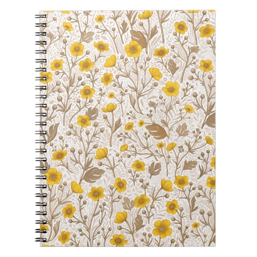 Buttercups, geel en bruin notitieboek (Voorkant)