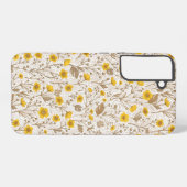 Buttercups, geel en bruin samsung galaxy hoesje (Achterkant horizontaal)