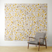 Buttercups, geel en bruin wandkleed (In Situ (horizontaal))