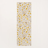 Buttercups, geel en bruin yogamat (Achterkant)