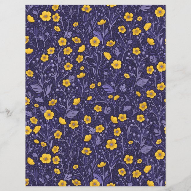 Buttercups, geel en violet (Voorkant)