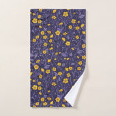 Buttercups, geel en violet bad handdoek (Handdoek)