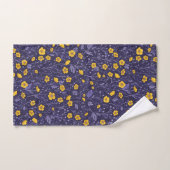 Buttercups, geel en violet bad handdoek (Handdoek)