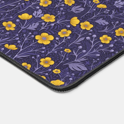 Buttercups, geel en violet bureaumat (Hoek)