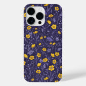 Buttercups, geel en violet iPhone hoesje (Achterkant)