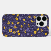 Buttercups, geel en violet iPhone hoesje (Achterkant horizontaal)