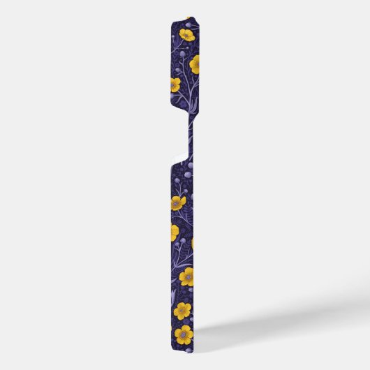 Buttercups, geel en violet iPhone hoesje (Rechterkant)