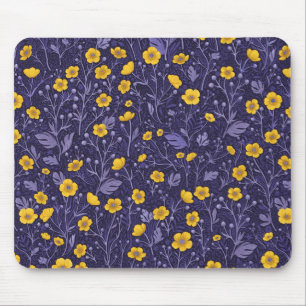 Buttercups, geel en violet muismat