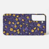 Buttercups, geel en violet samsung galaxy hoesje (Achterkant horizontaal)