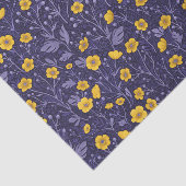 Buttercups, geel en violet tissuepapier (Detail)