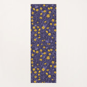 Buttercups, geel en violet yogamat (Voorkant)