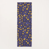 Buttercups, geel en violet yogamat (Achterkant)