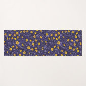 Buttercups, geel en violet yogamat (Voorkant (horizontaal))