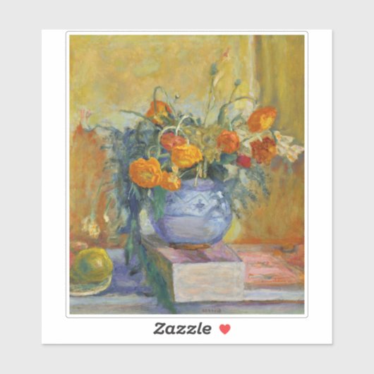 Buttercups in a Blue Vase by Pierre Bonnard  Sticker (Vel)
