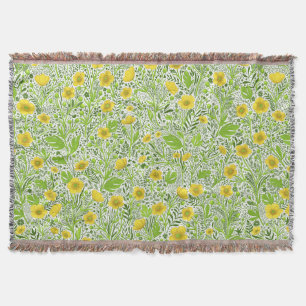 Buttercups op wit deken