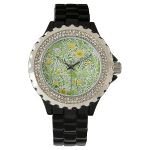 Buttercups op wit horloge