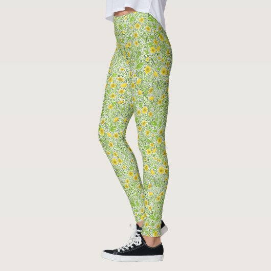 Buttercups op wit leggings (Links)