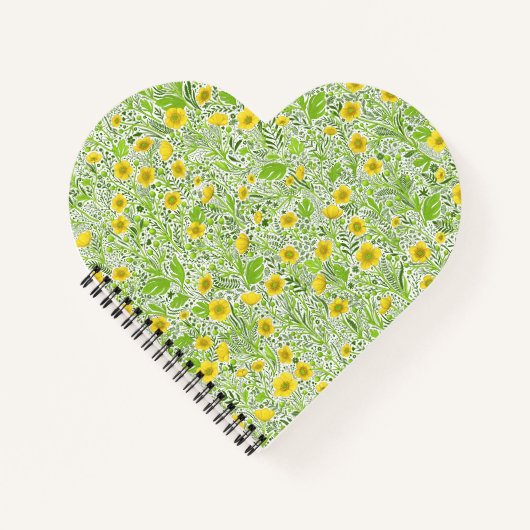 Buttercups op wit notitieboek (Voorkant)