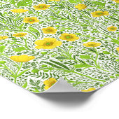 Buttercups op wit poster (Hoek)