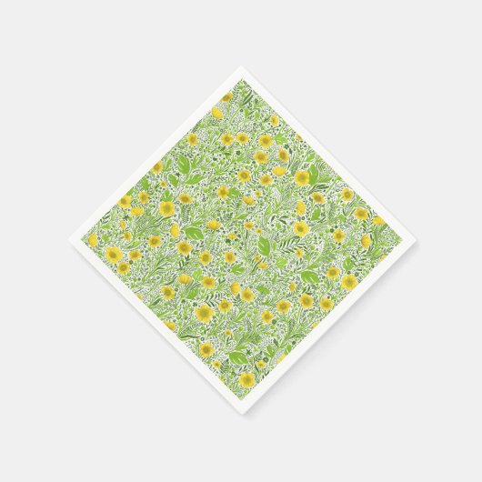 Buttercups op wit servet (Hoek)