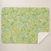 Buttercups op wit sherpa deken (Voorkant (horizontaal))