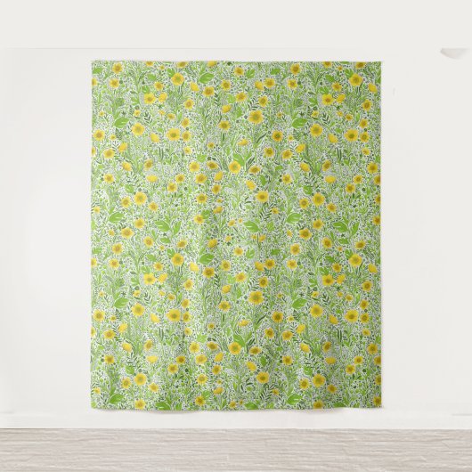 Buttercups op wit wandkleed (Voorkant)