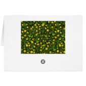 Buttercups op zwart (Achterkant Horizontaal)