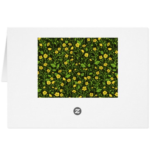 Buttercups op zwart (Achterkant Horizontaal)