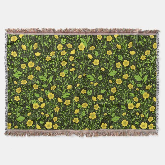 Buttercups op zwart deken (Voorkant)