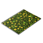 Buttercups op zwart notitieboek (Linkerzijde)