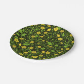 Buttercups op zwart papieren bordje (Gekanteld)