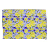 Buttercups, Paardebloem Puffballs Blauw Cornflower Kussensloop (Voorkant-Links)