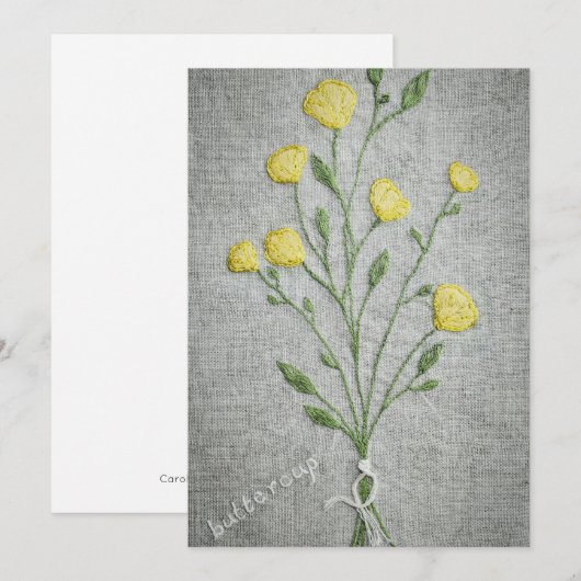 Buttercups Wenskaart Kaart (Voorkant / Achterkant)