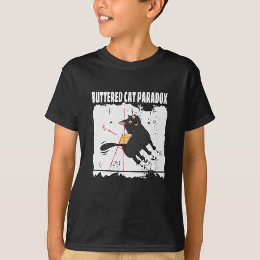 Buttered Cat Paradox Wiskunde Physics Cat T-shirt (Voorkant)