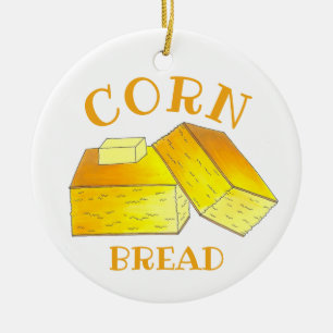 Buttered Cornbrood Southern Soul Food Spoon Bread Keramisch Ornament
