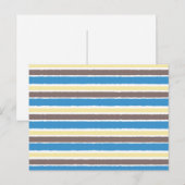 Buttered Popcorn Coffee Brown Sonic Blue Stripes Briefkaart (Voorkant / Achterkant)