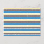 Buttered Popcorn Coffee Brown Sonic Blue Stripes Briefkaart (Voorkant)