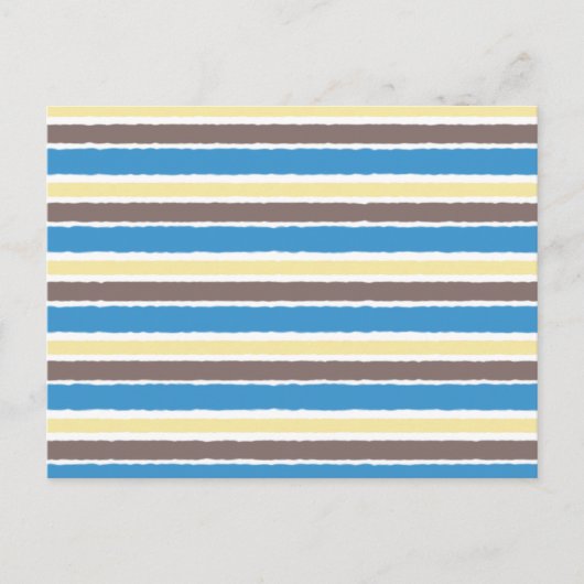Buttered Popcorn Coffee Brown Sonic Blue Stripes Briefkaart (Voorkant)