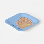 Buttered Toast grafisch plus uw douanetekst Papieren Bordje (Gebogen)