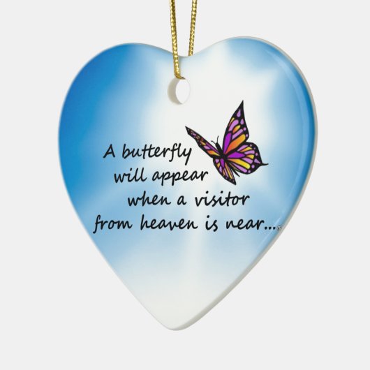 Butterefly, bezoeker uit de hemel keramisch ornament (Links)